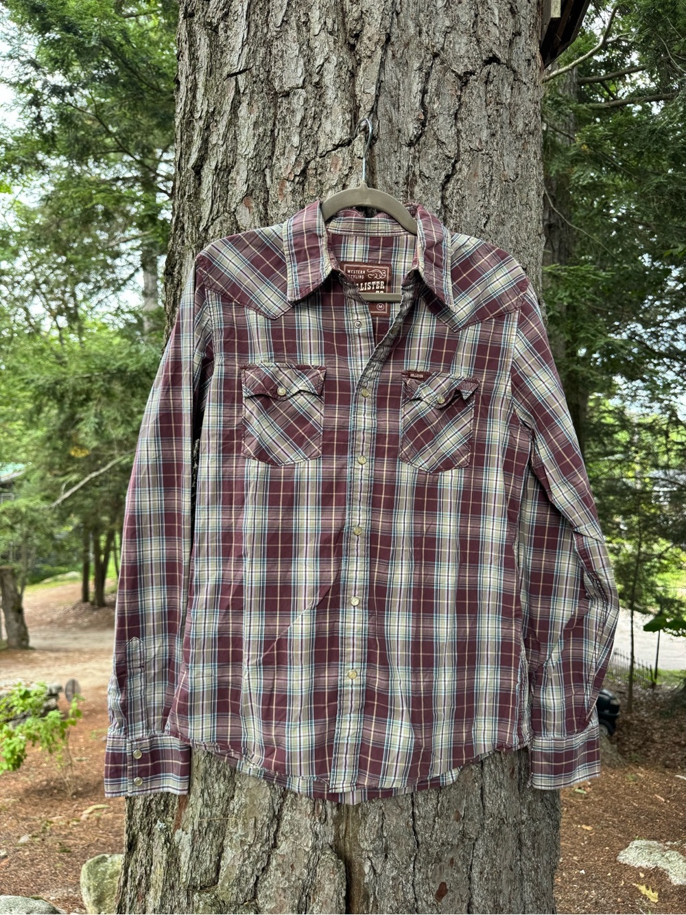 Hollister Pearl Snap 100%Cotton Western Shirt M